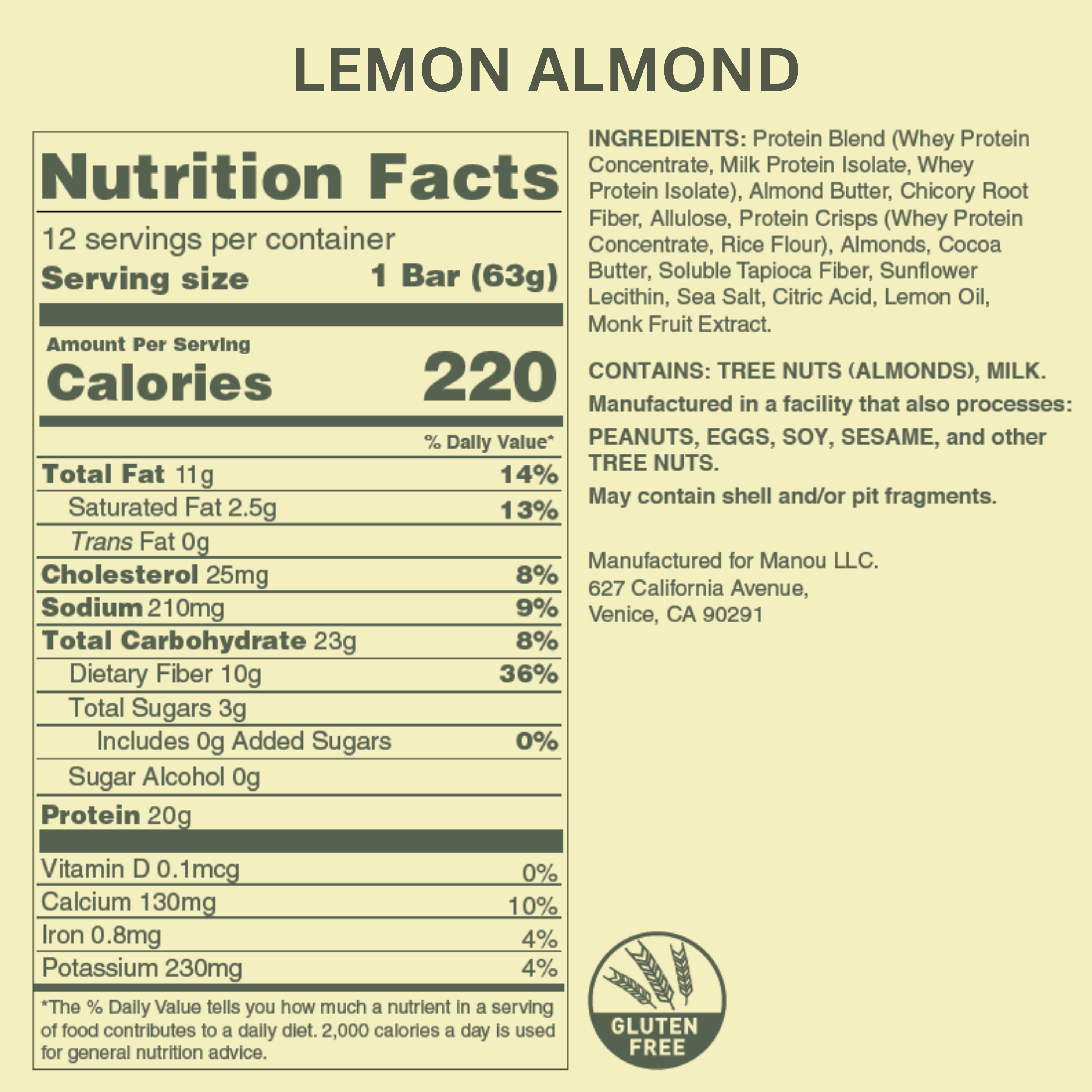 Lemon Almond (12 Bars)